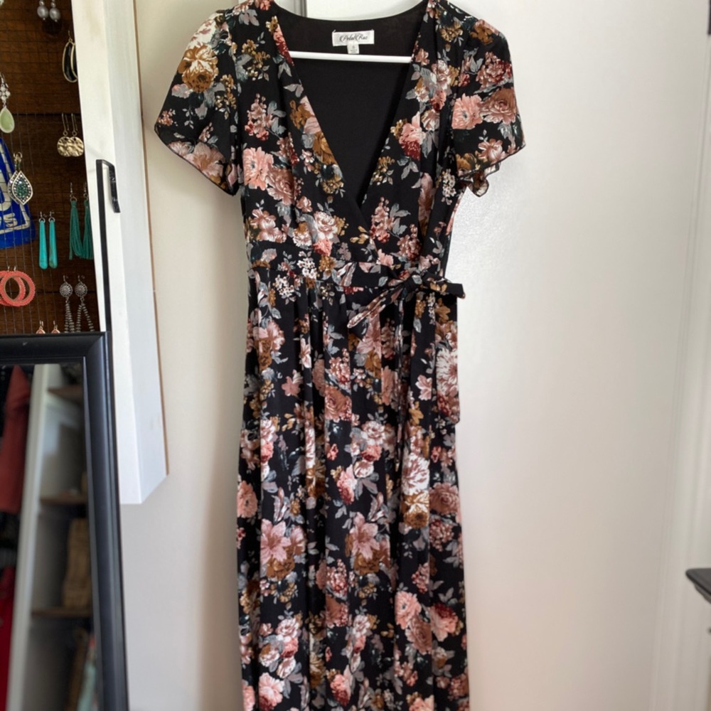 Floral wrap dress